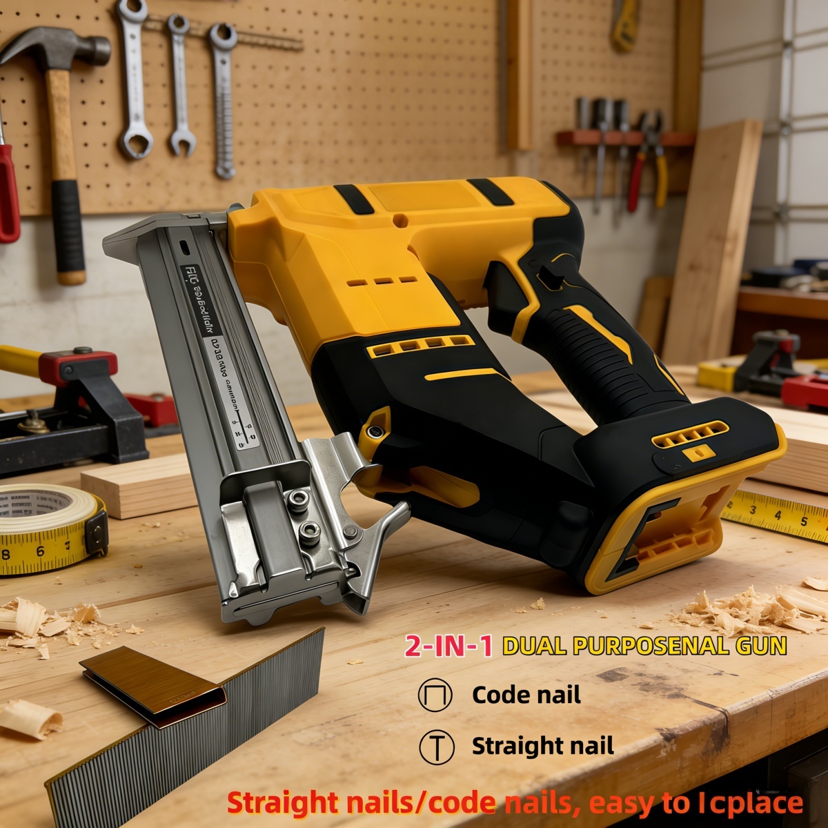 2-IN-1 Brushless Cordless Brad - Staple Gun Electric ulasan dan harga