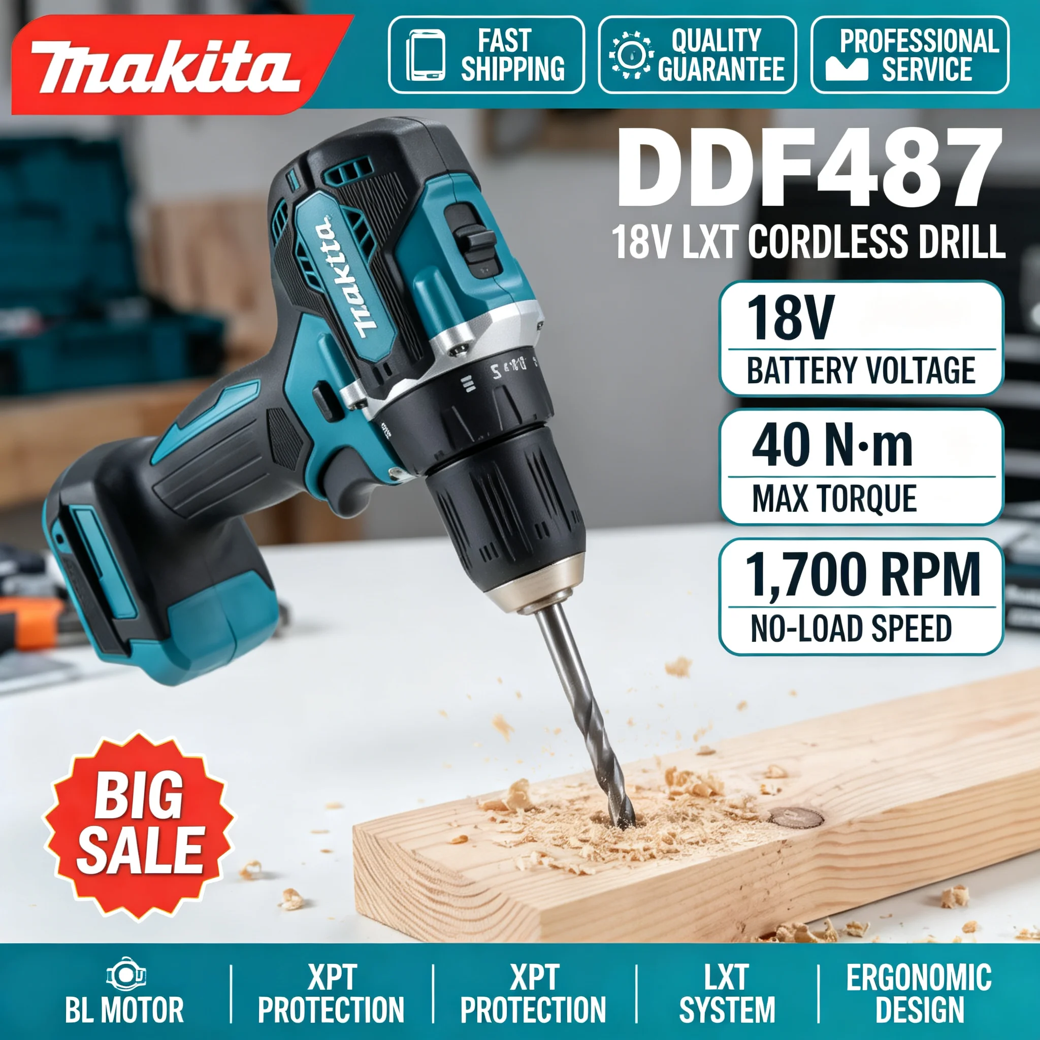 Makita DDF487 18V Cordless Bru - Power Tools Online ulasan dan harga